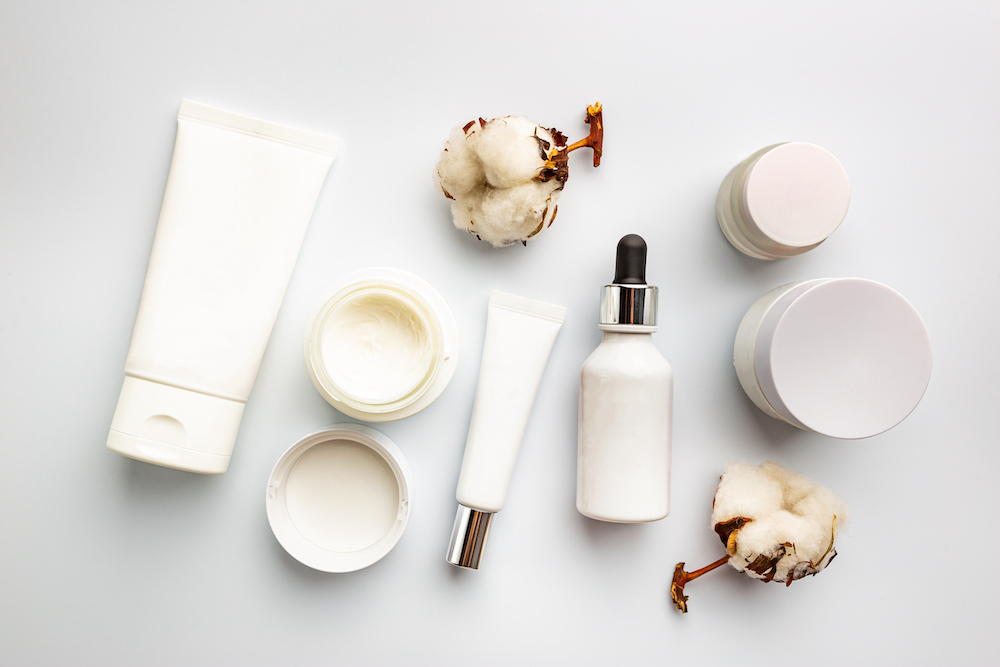 The best skincare products near Portland on a table